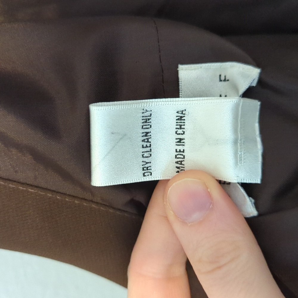 Bill Levkoff Brand Bride's Maid Dress Chocolate Color Gold Metallic Detail 14 - Picture 10 of 16